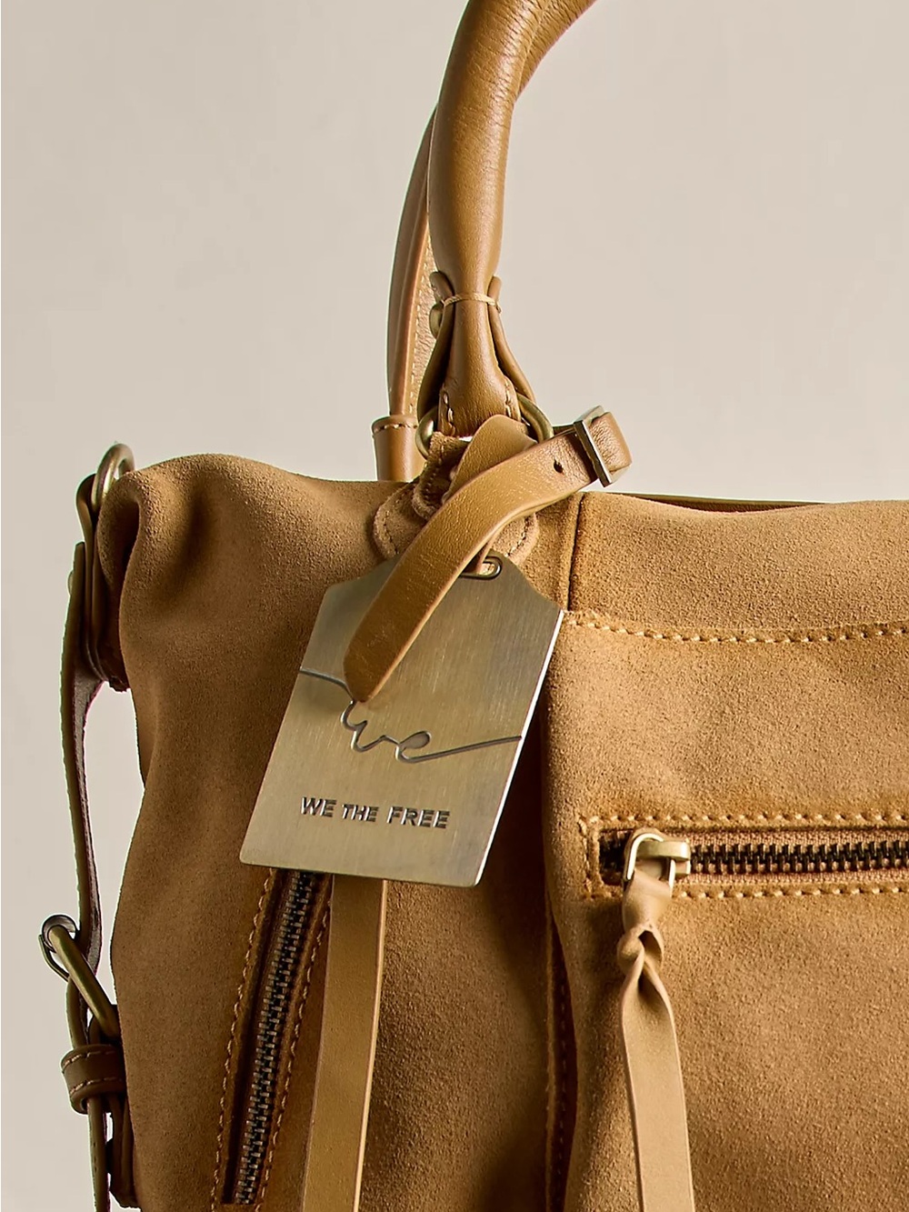 Free People We The Free Suede Baby Emerson Bag Italian Straw Suede New With Tags - Picture 3 of 10